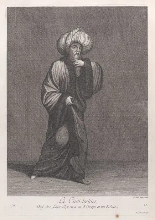 Framed Print : Le Cadi-leskier, Chef des Loix. Il y en a un d Europe et un d Asie, 1714-15 Framed Print : Le Cadi-leskier, Chef des Loix. Il y en a un d Europe et un d Asie, 1714-15