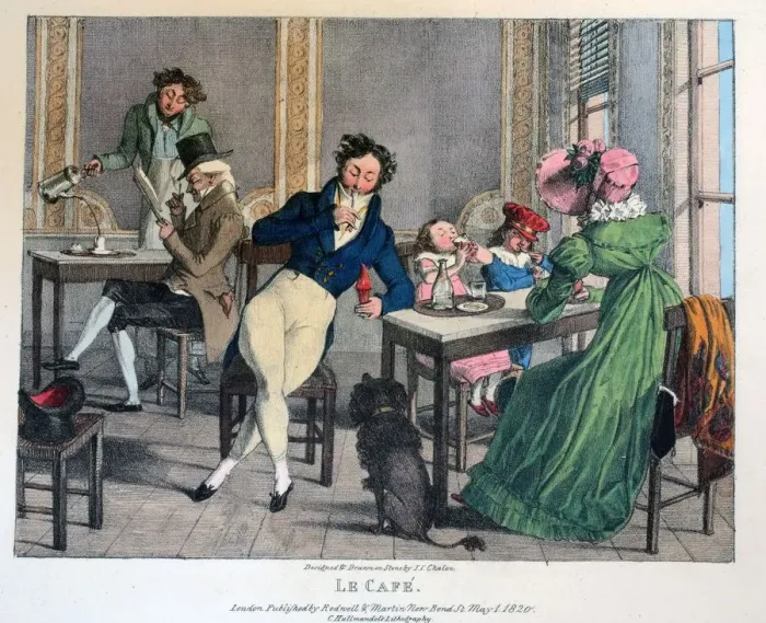 Framed Print : Le Cafe, 1820 Framed Print : Le Cafe, 1820