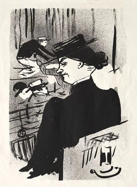 Le Cafe-concert: Une Spectatrice, 1893. Creator: Henri de Toulouse-Lautrec (French