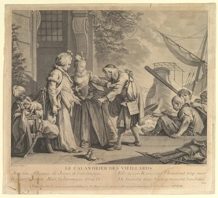 Framed Print : Le Calandrier des Vieillards (The Calendar of Old Men, from Suite d Estampes Nouve Framed Print : Le Calandrier des Vieillards (The Calendar of Old Men, from Suite d Estampes Nouve