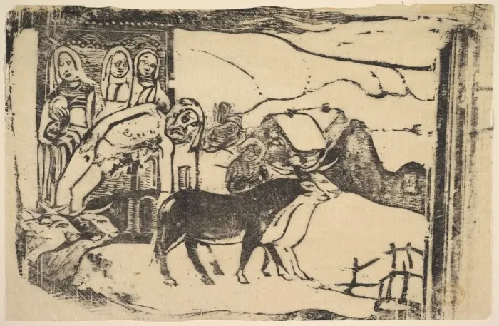 Framed Print : Le Calvarie Breton, 1898-99. Creator: Paul Gauguin Framed Print : Le Calvarie Breton, 1898-99. Creator: Paul Gauguin
