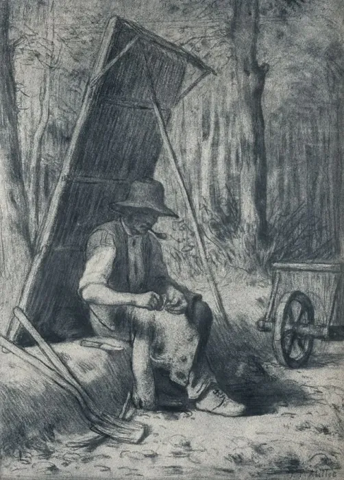 Framed Print : Le Cantonnier, (the Road-Mender), 19th century. Artist: Jean Francois Millet Framed Print : Le Cantonnier, (the Road-Mender), 19th century. Artist: Jean Francois Millet