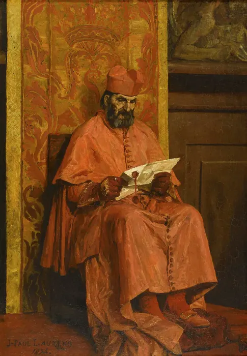 Framed Print : Le Cardinal, 1874. Creator: Jean-Paul Laurens Framed Print : Le Cardinal, 1874. Creator: Jean-Paul Laurens