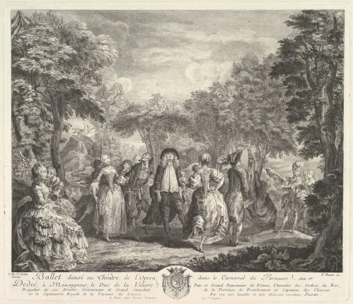 Framed Print : Le Carnaval du Parnasse, 1761-62. Creator: Pierre Francois Basan Framed Print : Le Carnaval du Parnasse, 1761-62. Creator: Pierre Francois Basan