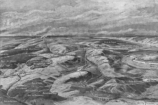 Le champ de bataille de la cote 304 et du Mort-Homme, 1916. Creator: L. Trinquier
