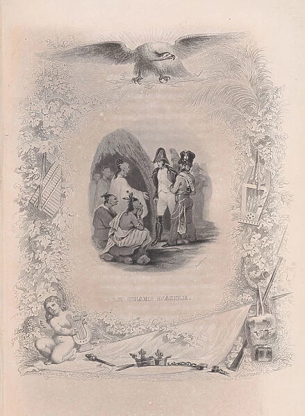Le Champ d'Asile from The Songs of Béranger, 1829. Creators: Melchior Péronard