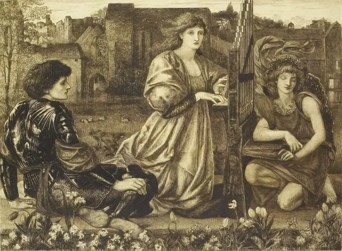 Framed Print : Le Chant d'Amour, 1860s, (1896). Creator: Robert Macbeth Walker Framed Print : Le Chant d'Amour, 1860s, (1896). Creator: Robert Macbeth Walker