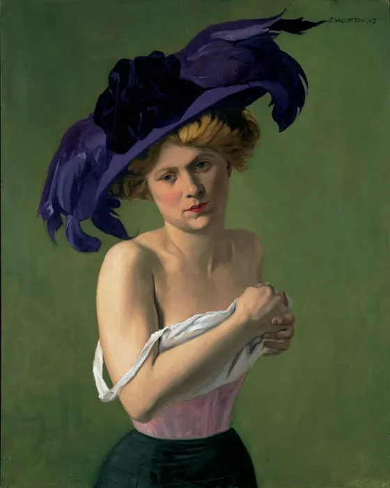 Framed Print : Le chapeau violet, 1907. Artist: Vallotton, Felix Edouard (1865-1925) Framed Print : Le chapeau violet, 1907. Artist: Vallotton, Felix Edouard (1865-1925)