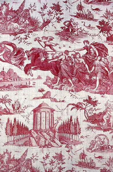 Le Char de l Aurore (The Chariot of Dawn) (Furnishing Fabric), Nantes, 1785  /  89