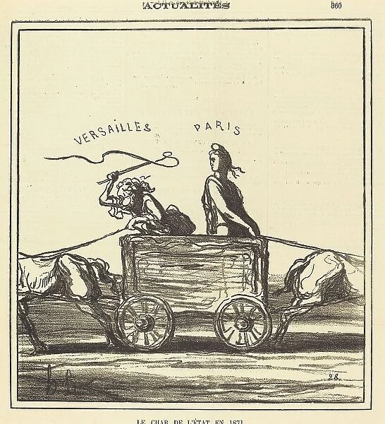 Le char de l'état en 1871, 1871. Creator: Honore Daumier