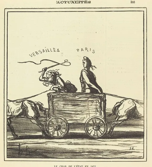 Framed Print : Le char de l'état en 1871, 1871. Creator: Honore Daumier Framed Print : Le char de l'état en 1871, 1871. Creator: Honore Daumier