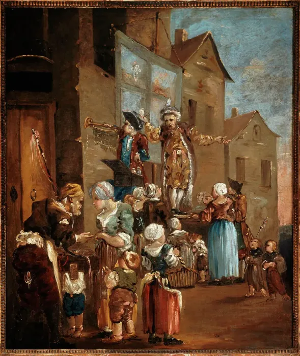 Framed Print : Le Charlatan, vers 1760, c1760. Creator: Ecole Francaise Framed Print : Le Charlatan, vers 1760, c1760. Creator: Ecole Francaise