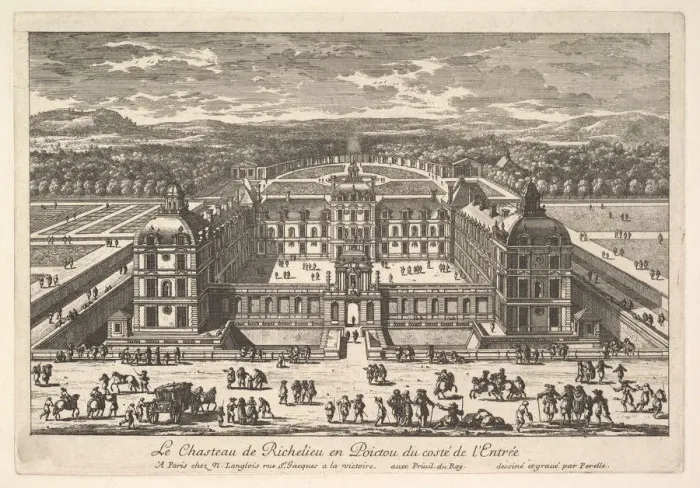 Framed Print : Le Chateau de Richelieu en Poictou du Cotede l Entree, 17th century Framed Print : Le Chateau de Richelieu en Poictou du Cotede l Entree, 17th century