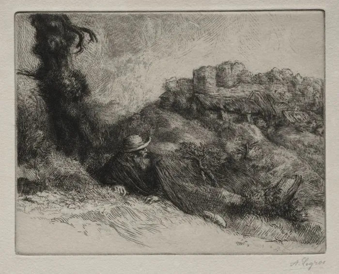 Framed Print : Le Chateaux des Revenants. Creator: Alphonse Legros (French, 1837-1911) Framed Print : Le Chateaux des Revenants. Creator: Alphonse Legros (French, 1837-1911)