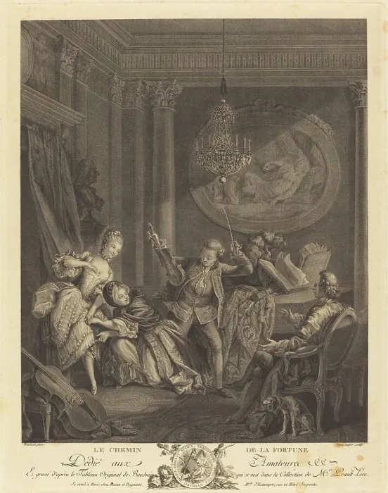 Framed Print : Le chemin de la fortune, 1778. The Road to Fortune. Creator: Nicolas-Joseph Voyez Framed Print : Le chemin de la fortune, 1778. The Road to Fortune. Creator: Nicolas-Joseph Voyez