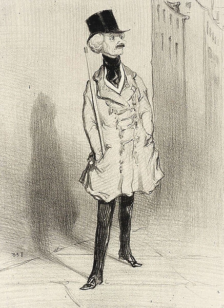 Le Chevalier de l'éperon d'or, 1842. Creator: Honore Daumier