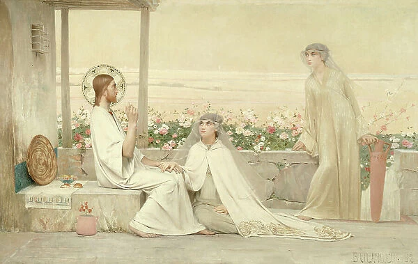 Le Christ chez Marthe et Marie, 1882. Creator: Eugène Buland