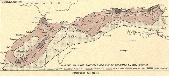 Framed Print : Le Climat, distribution des pluies; Afrique du nord, 1914. Creator: Unknown Framed Print : Le Climat, distribution des pluies; Afrique du nord, 1914. Creator: Unknown