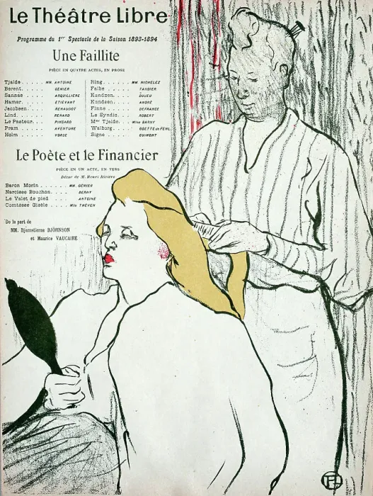 Framed Print : Le coiffeur, 1893. Creator: Henri de Toulouse-Lautrec Framed Print : Le coiffeur, 1893. Creator: Henri de Toulouse-Lautrec