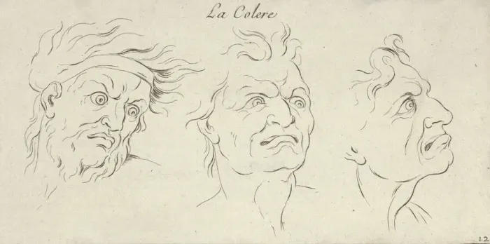 Framed Print : Le Colere (from Caracteres des passions, gravé Framed Print : Le Colere (from Caracteres des passions, gravé