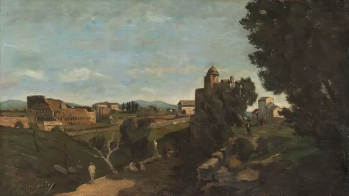 Framed Print : Le Colisée à Rome, c.1878. Creator: Henri-Joseph Harpignies Framed Print : Le Colisée à Rome, c.1878. Creator: Henri-Joseph Harpignies