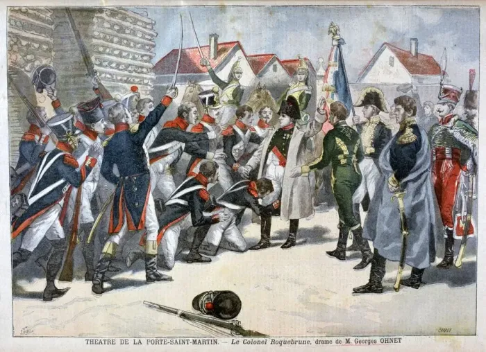 Framed Print : Le Colonel Roquebrune, a drama by Georges Ohnet, 1897. Artist: F Meaulle Framed Print : Le Colonel Roquebrune, a drama by Georges Ohnet, 1897. Artist: F Meaulle