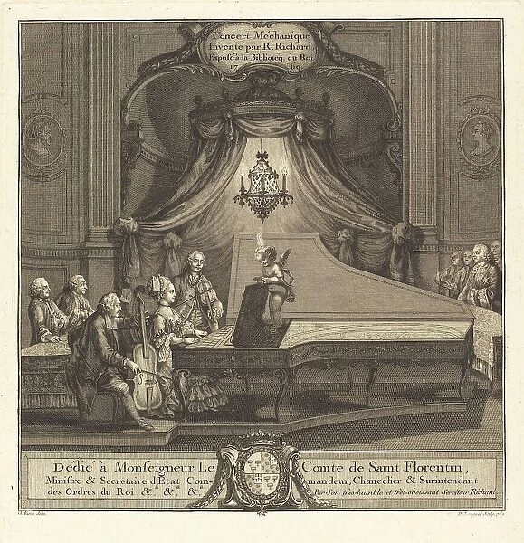 Le concert mecanique, 1769. Creators: Joseph de Longueil, Charles Eisen