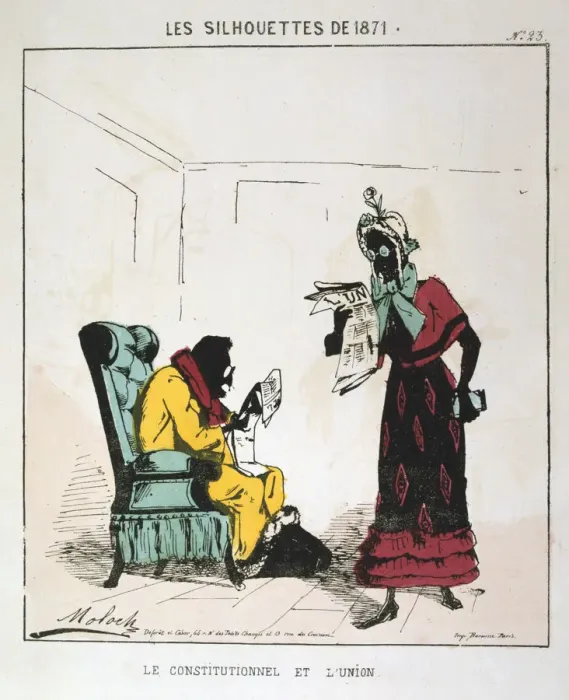 Framed Print : Le Constitutionnel et L Union, 1871. Artist: Moloch Framed Print : Le Constitutionnel et L Union, 1871. Artist: Moloch