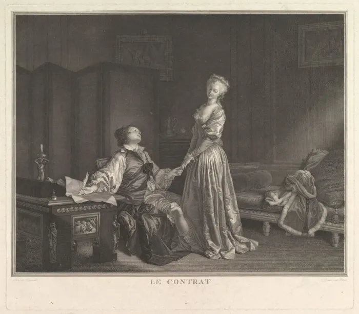Framed Print : Le Contrat. n. d. Creator: Maurice Blot Framed Print : Le Contrat. n. d. Creator: Maurice Blot