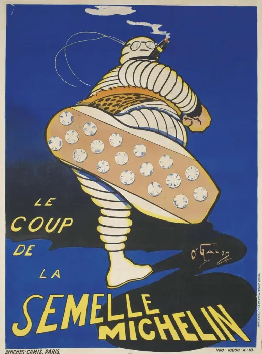 Framed Print : Le coup de la Semelle Michelin, 1905. Creator: O Galop, (Marius Rossillon) (1867-1946) Framed Print : Le coup de la Semelle Michelin, 1905. Creator: O Galop, (Marius Rossillon) (1867-1946)