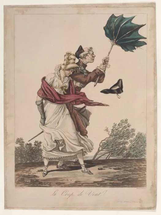 Framed Print : Le Coup de Vent, 1775-1832. Creator: Philibert Louis Debucourt Framed Print : Le Coup de Vent, 1775-1832. Creator: Philibert Louis Debucourt