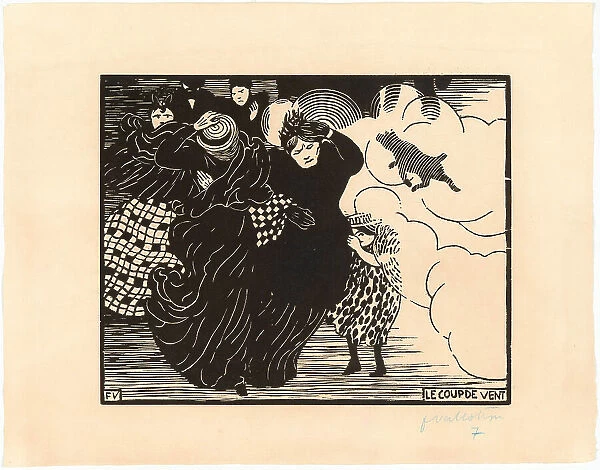 Le Coup de Vent, 1894. Creator: Vallotton, Felix Edouard (1865-1925)