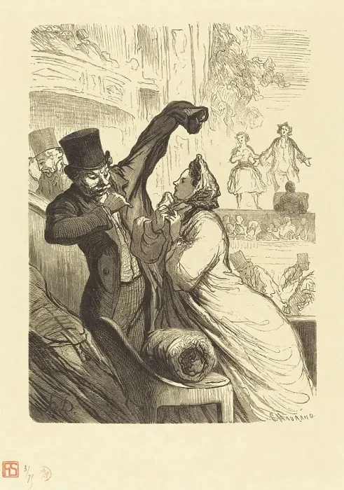 Framed Print : Le Couplet final, 1862. Creator: Charles Maurand Framed Print : Le Couplet final, 1862. Creator: Charles Maurand