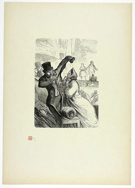 Le couplet final, from Tirage Unique de Trente-Six Bois, 1862, printed 1920. Creator: Charles Maurand
