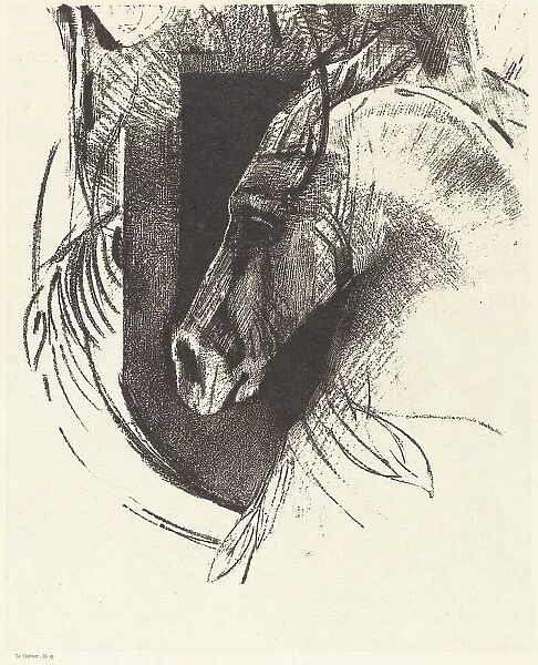Le Coursier (The Race Horse), 1894. Creator: Odilon Redon
