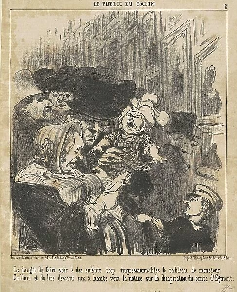 Le danger de faire voir a des enfants... 19th century. Creator: Honore Daumier
