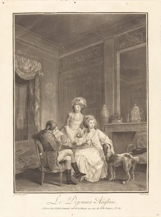Framed Print : Le dejeuner anglais. Creator: Geraud Vidal Framed Print : Le dejeuner anglais. Creator: Geraud Vidal