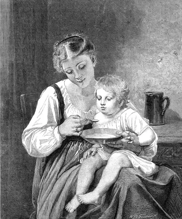 Framed Print : Le Dejeuner, by Perrault, from a photograph published by Messrs. Goupil and Co. 1872. Creator: William Biscombe Gardner Framed Print : Le Dejeuner, by Perrault, from a photograph published by Messrs. Goupil and Co. 1872. Creator: William Biscombe Gardner