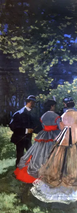 Framed Print : Le Dejeuner sur l Herbe, Left Panel, 1865. Artist: Claude Monet Framed Print : Le Dejeuner sur l Herbe, Left Panel, 1865. Artist: Claude Monet