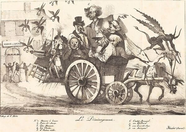 Le Demenagement de la Censure, c. 1821. Creators: Eugene Delacroix