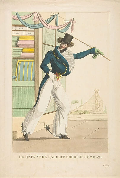 Le Depart de Calicot Pour le Combat, 1817-18. Creator: Unknown