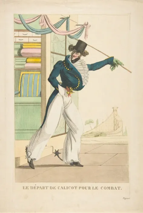Framed Print : Le Depart de Calicot Pour le Combat, 1817-18. Creator: Unknown Framed Print : Le Depart de Calicot Pour le Combat, 1817-18. Creator: Unknown