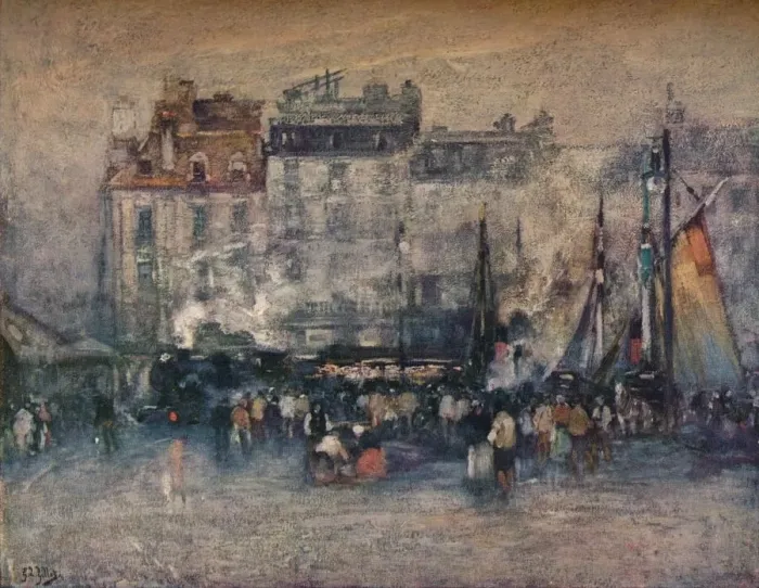 Framed Print : Le Depart Du Train De Marine, c1907. Artist: Eugene Louis Gillot Framed Print : Le Depart Du Train De Marine, c1907. Artist: Eugene Louis Gillot
