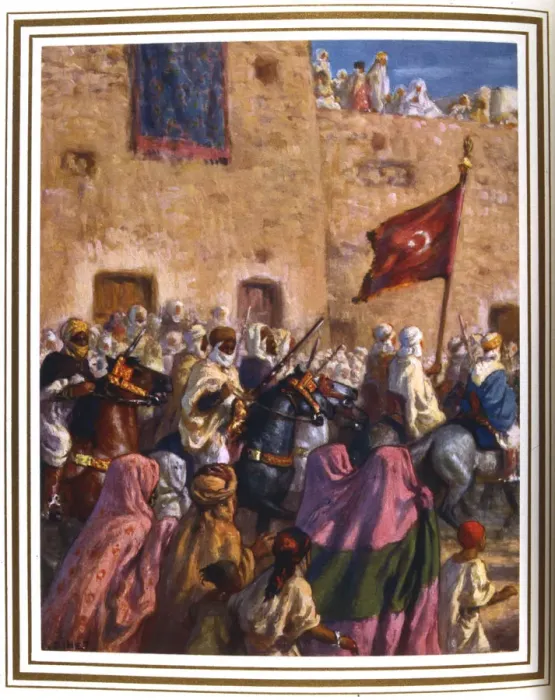 Framed Print : Le depart pour El Djihad ou la Guerre Sainte ( Departure for the Jihad or Holy War ), 1918. Artist: Etienne Dinet Framed Print : Le depart pour El Djihad ou la Guerre Sainte ( Departure for the Jihad or Holy War ), 1918. Artist: Etienne Dinet