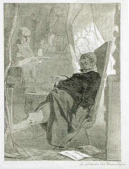 Framed Print : Le Dernier des Romantiques, 1857. Creator: Félicien Rops Framed Print : Le Dernier des Romantiques, 1857. Creator: Félicien Rops
