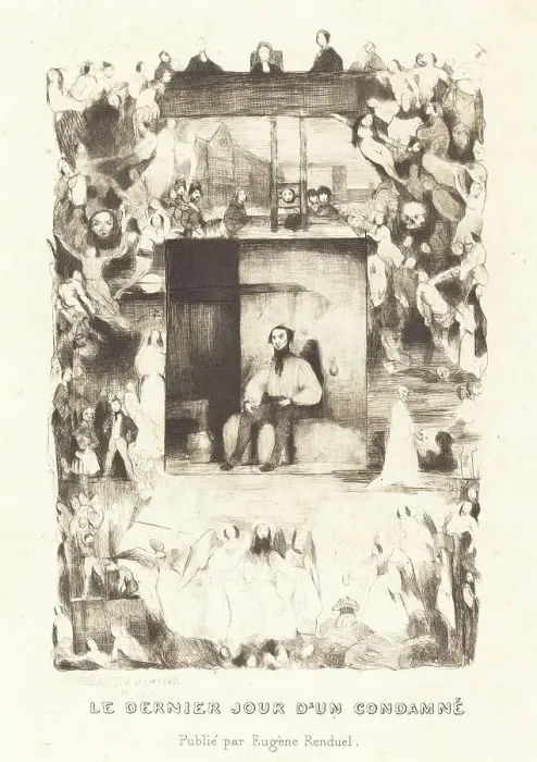 Framed Print : Le dernier jour d'un condamne, 1833. Creator: Célestin Nanteuil Framed Print : Le dernier jour d'un condamne, 1833. Creator: Célestin Nanteuil