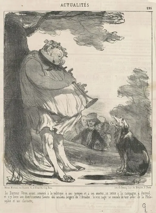 Framed Print : Le docteur Véron... a Auteuil... 19th century. Creator: Honore Daumier Framed Print : Le docteur Véron... a Auteuil... 19th century. Creator: Honore Daumier