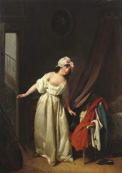 Framed Print : Le Doux réveil (A Sweet Awakening), 1795-1799. Creator: Boilly, Louis-Léopold (1761-1845) Framed Print : Le Doux réveil (A Sweet Awakening), 1795-1799. Creator: Boilly, Louis-Léopold (1761-1845)