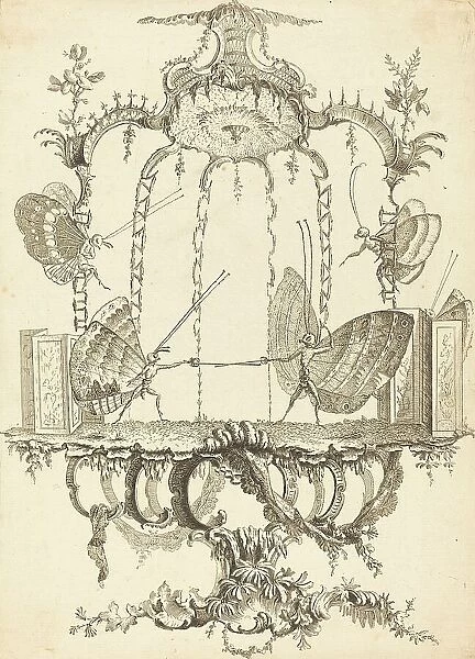 Le Duel, in or after 1756. Creator: Charles-Germain de Saint-Aubin