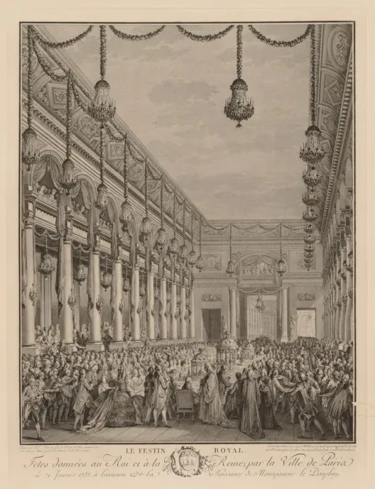 Framed Print : Le festin royal a lHotel de Ville, le 21 janvier 1782 Framed Print : Le festin royal a lHotel de Ville, le 21 janvier 1782